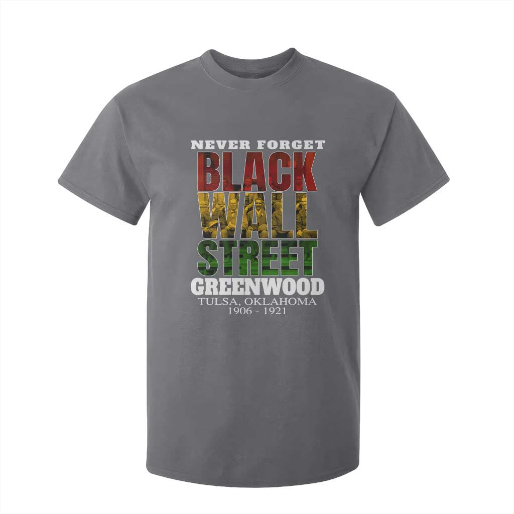 Never Forget Black Wall Street T Shirt For Kid Tulsa Oklahoma Black History Month TS11 Charcoal Print Your Wear