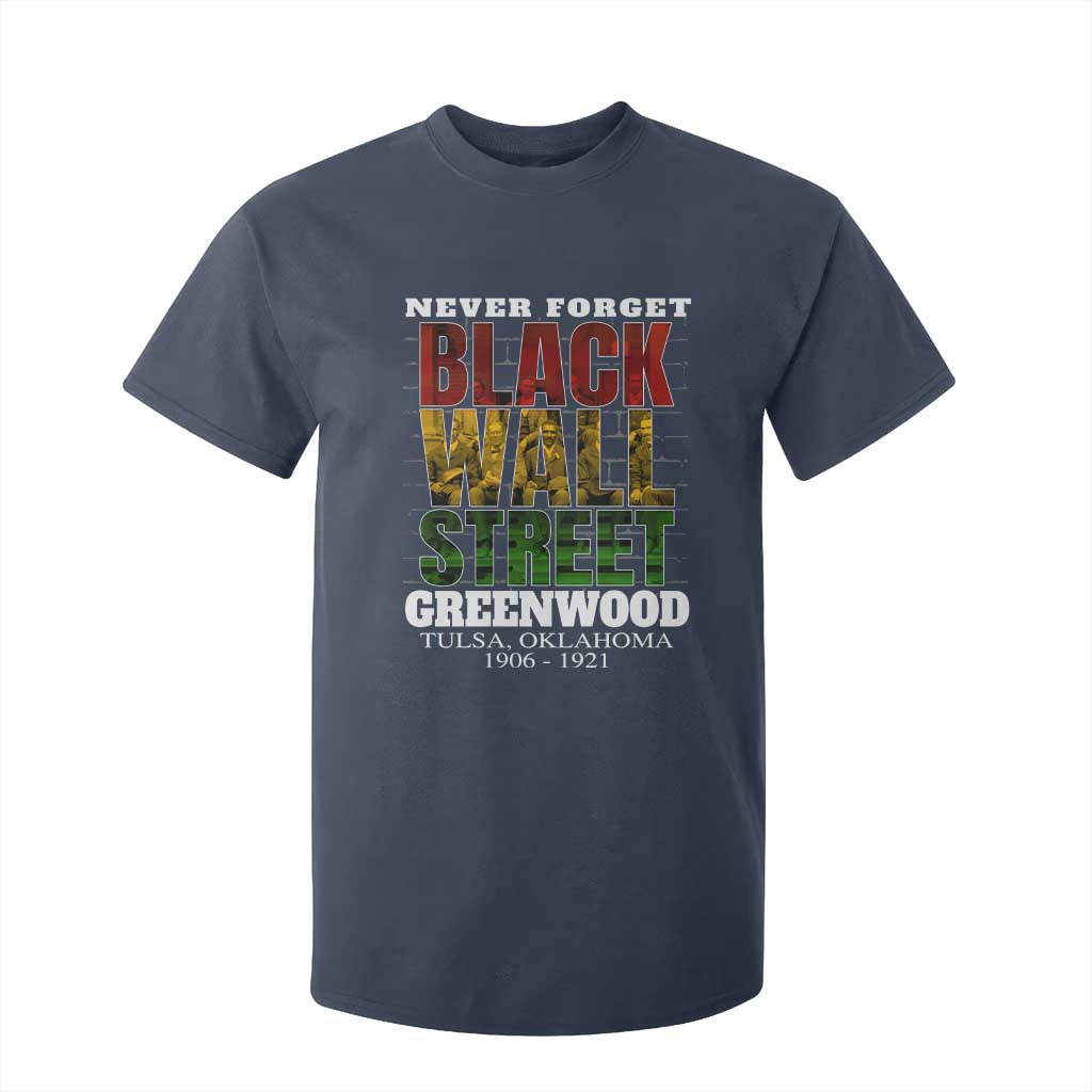 Never Forget Black Wall Street T Shirt For Kid Tulsa Oklahoma Black History Month TS11 Navy Print Your Wear