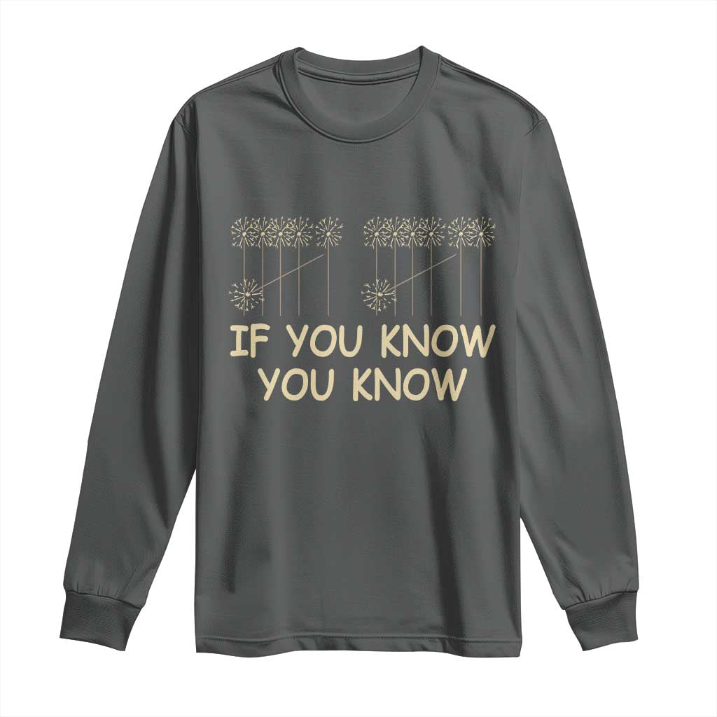 Funny 67 New Year Long Sleeve Shirt If You Know You Know Six Seven Meme Sparklers TS11 Dark Heather Print Your Wear