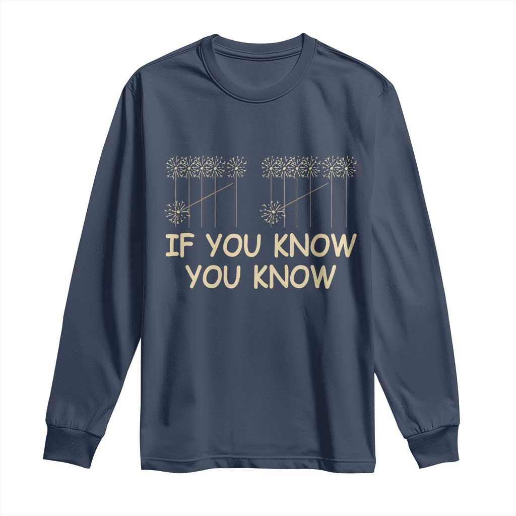 Funny 67 New Year Long Sleeve Shirt If You Know You Know Six Seven Meme Sparklers TS11 Navy Print Your Wear