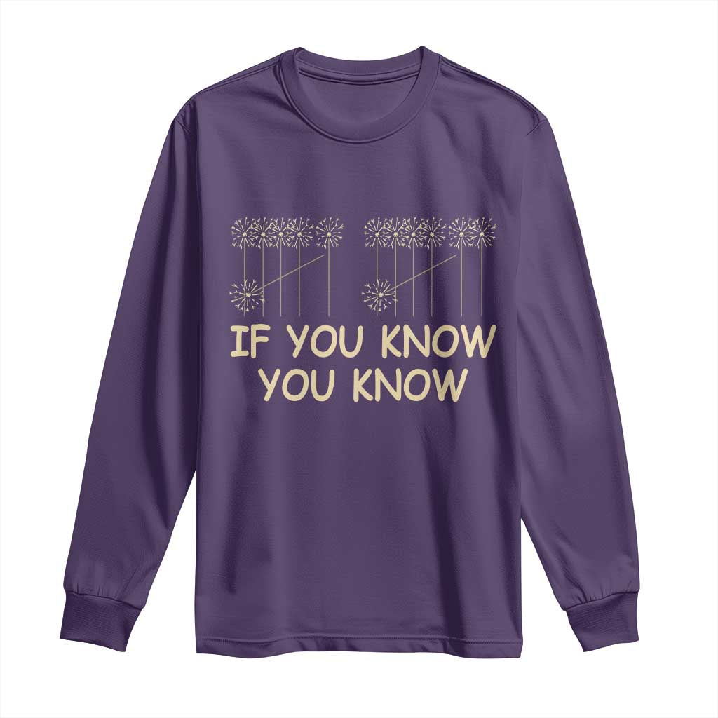 Funny 67 New Year Long Sleeve Shirt If You Know You Know Six Seven Meme Sparklers TS11 Purple Print Your Wear