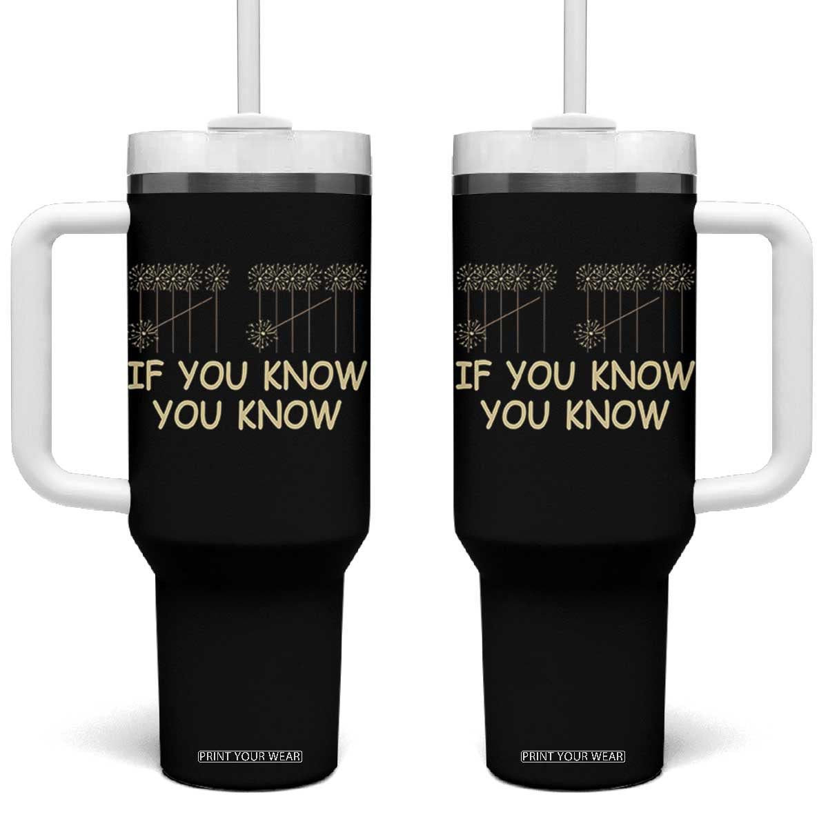 Funny 67 New Year Tumbler With Handle If You Know You Know Six Seven Meme Sparklers TS11 One Size: 40 oz Black Print Your Wear