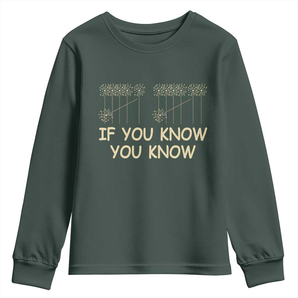 Funny 67 New Year Youth Sweatshirt If You Know You Know Six Seven Meme Sparklers TS11 Dark Forest Green Print Your Wear
