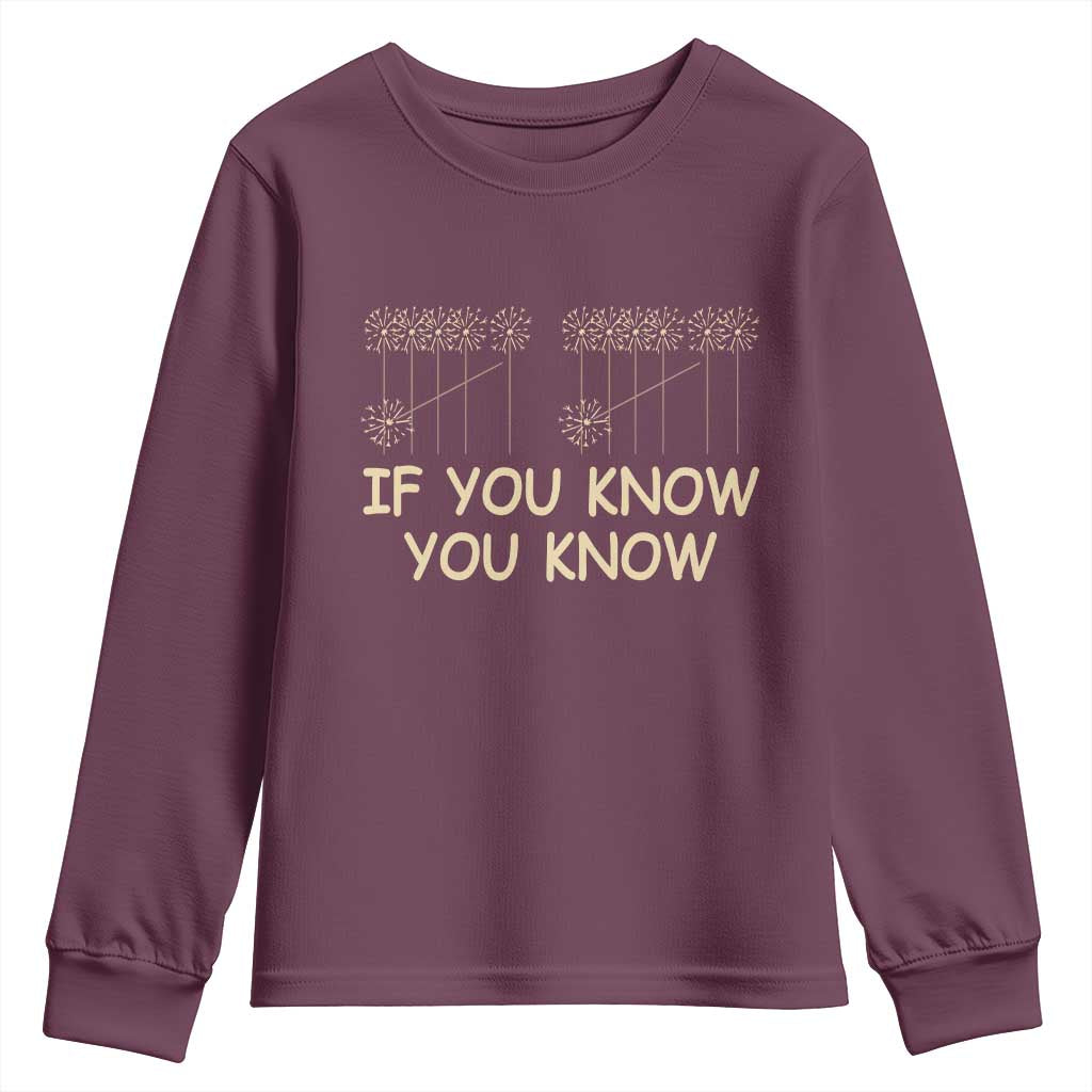 Funny 67 New Year Youth Sweatshirt If You Know You Know Six Seven Meme Sparklers TS11 Maroon Print Your Wear