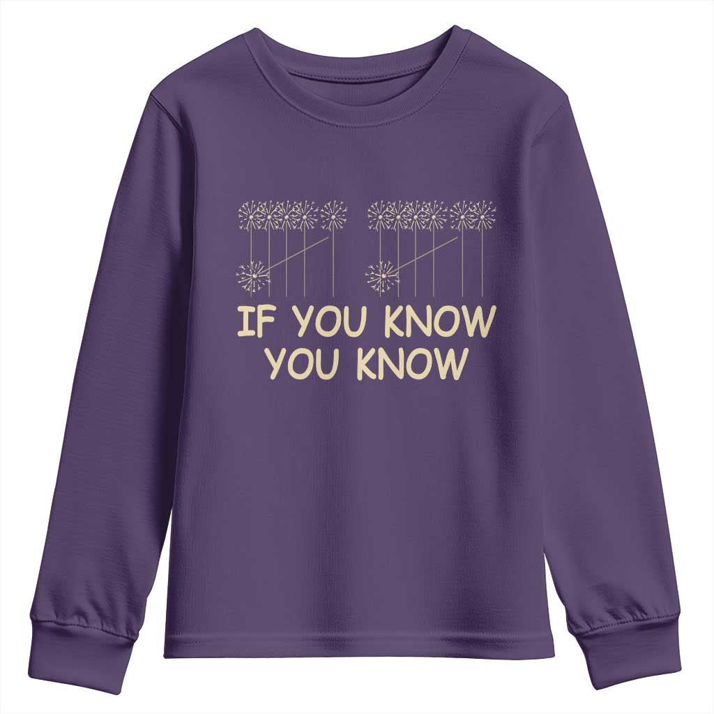 Funny 67 New Year Youth Sweatshirt If You Know You Know Six Seven Meme Sparklers TS11 Purple Print Your Wear