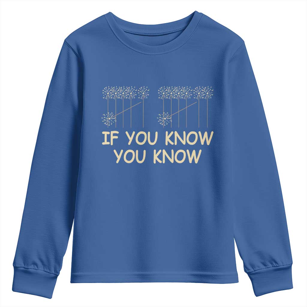 Funny 67 New Year Youth Sweatshirt If You Know You Know Six Seven Meme Sparklers TS11 Royal Blue Print Your Wear