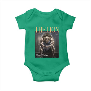 Funny The Lion Doesnt Wipe Baby Onesie Gen Z Joke Brainrot Raunchy Meme TS11 Irish Green Print Your Wear