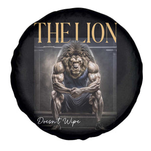 Funny The Lion Doesnt Wipe Spare Tire Cover Gen Z Joke Brainrot Raunchy Meme TS11 Print Your Wear