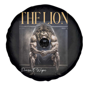 Funny The Lion Doesnt Wipe Spare Tire Cover Gen Z Joke Brainrot Raunchy Meme TS11 Print Your Wear