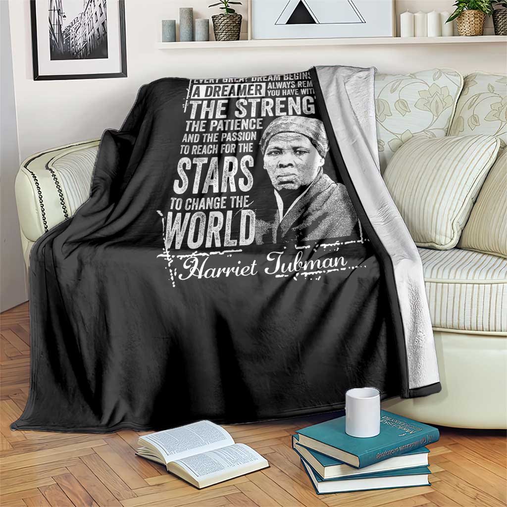 Harriet Tubman Quote Throw Blanket Every Great Dream Begins With A Dreamer Black History TS11 Print Your Wear