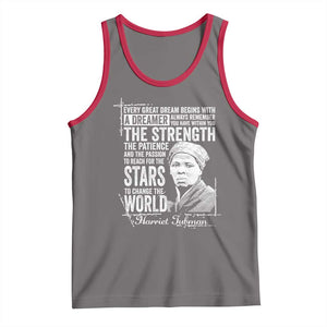 Harriet Tubman Quote Tank Top Every Great Dream Begins With A Dreamer Black History TS11 Deep Heather Red Print Your Wear
