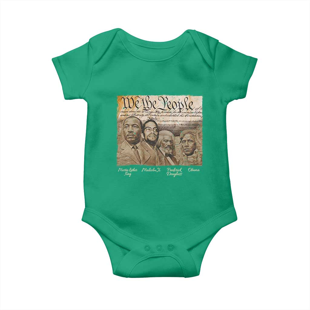 Civil Right Leaders Baby Onesie Martin Luther King Malcolm X Frederick Douglass Obama Black History Month TS11 Irish Green Print Your Wear