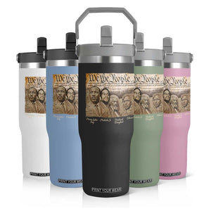 Civil Right Leaders Flip Straw Tumbler Martin Luther King Malcolm X Frederick Douglass Obama Black History Month TS11 Print Your Wear