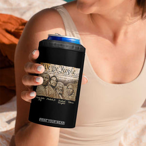 Civil Right Leaders 4 in 1 Can Cooler Tumbler Martin Luther King Malcolm X Frederick Douglass Obama Black History Month TS11 Print Your Wear