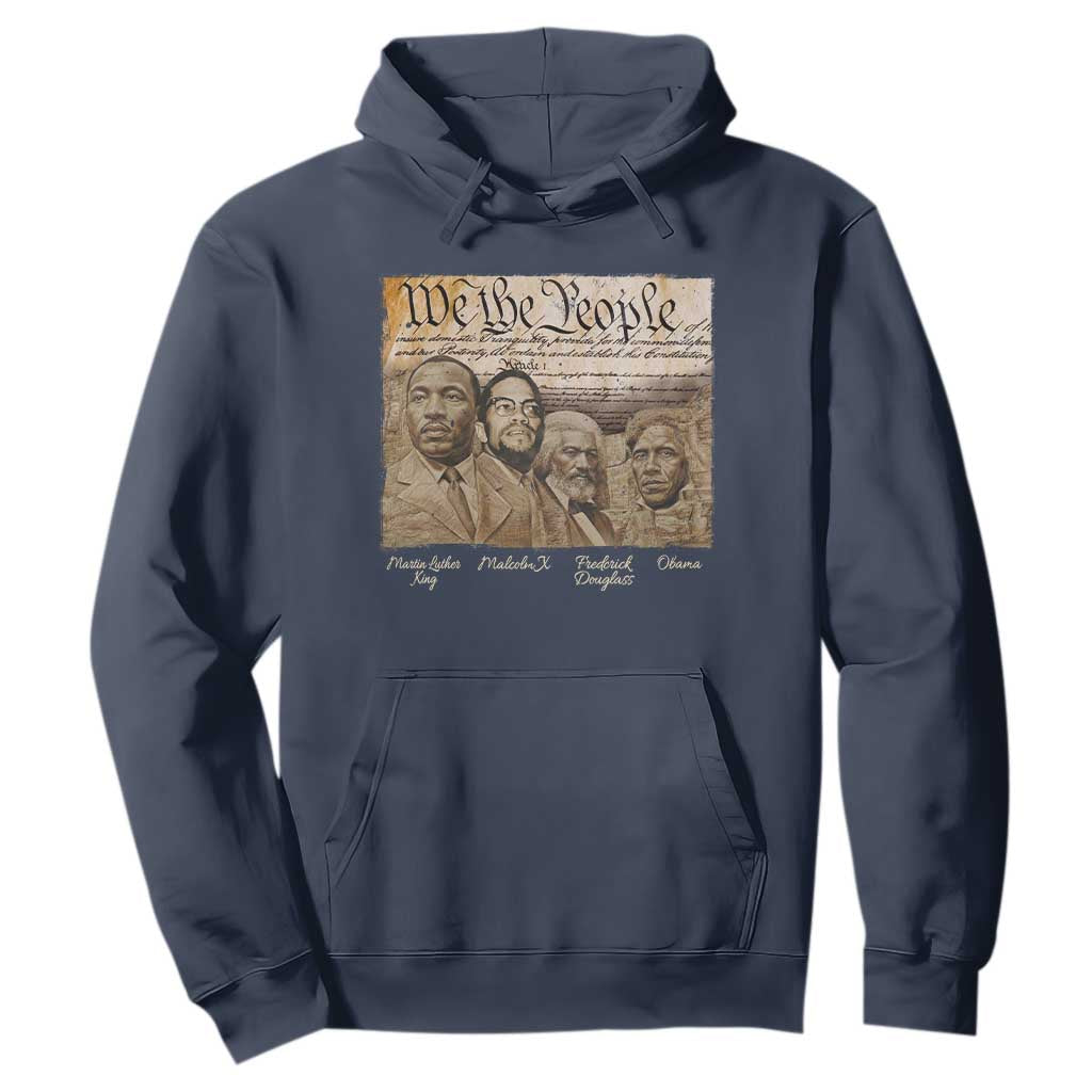 Civil Right Leaders Hoodie Martin Luther King Malcolm X Frederick Douglass Obama Black History Month TS11 Navy Print Your Wear