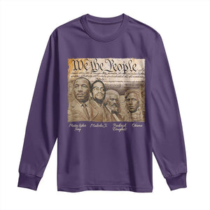 Civil Right Leaders Long Sleeve Shirt Martin Luther King Malcolm X Frederick Douglass Obama Black History Month TS11 Purple Print Your Wear