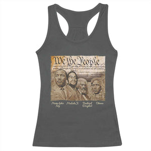Civil Right Leaders Racerback Tank Top Martin Luther King Malcolm X Frederick Douglass Obama Black History Month TS11 Dark Heather Print Your Wear