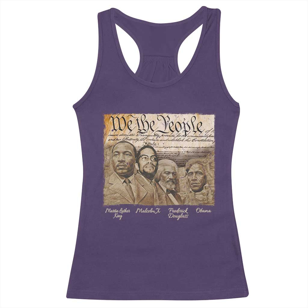 Civil Right Leaders Racerback Tank Top Martin Luther King Malcolm X Frederick Douglass Obama Black History Month TS11 Purple Print Your Wear