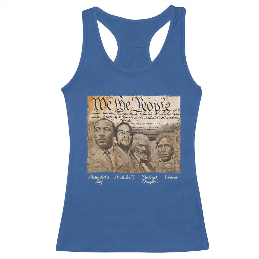 Civil Right Leaders Racerback Tank Top Martin Luther King Malcolm X Frederick Douglass Obama Black History Month TS11 Royal Blue Print Your Wear