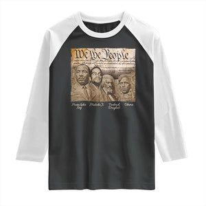 Civil Right Leaders Raglan Shirt Martin Luther King Malcolm X Frederick Douglass Obama Black History Month TS11 Black White Print Your Wear