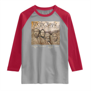 Civil Right Leaders Raglan Shirt Martin Luther King Malcolm X Frederick Douglass Obama Black History Month TS11 Sport Gray Red Print Your Wear
