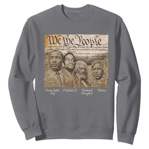 Civil Right Leaders Sweatshirt Martin Luther King Malcolm X Frederick Douglass Obama Black History Month TS11 Charcoal Print Your Wear