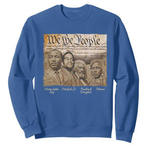 Civil Right Leaders Sweatshirt Martin Luther King Malcolm X Frederick Douglass Obama Black History Month TS11 Royal Blue Print Your Wear