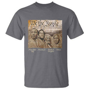 Civil Right Leaders T Shirt Martin Luther King Malcolm X Frederick Douglass Obama Black History Month TS11 Charcoal Print Your Wear