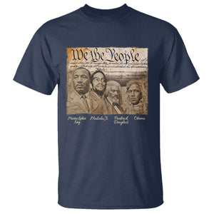 Civil Right Leaders T Shirt Martin Luther King Malcolm X Frederick Douglass Obama Black History Month TS11 Navy Print Your Wear