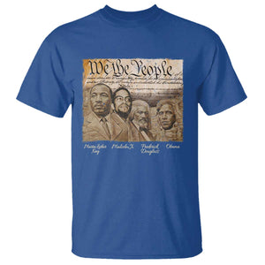 Civil Right Leaders T Shirt Martin Luther King Malcolm X Frederick Douglass Obama Black History Month TS11 Royal Blue Print Your Wear
