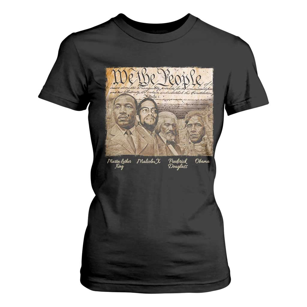 Civil Right Leaders T Shirt For Women Martin Luther King Malcolm X Frederick Douglass Obama Black History Month TS11 Black Print Your Wear