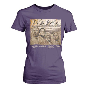 Civil Right Leaders T Shirt For Women Martin Luther King Malcolm X Frederick Douglass Obama Black History Month TS11 Purple Print Your Wear