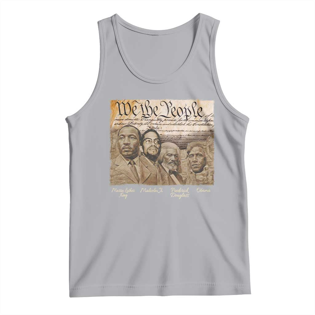 Civil Right Leaders Tank Top Martin Luther King Malcolm X Frederick Douglass Obama Black History Month TS11 Athletic Heather Print Your Wear