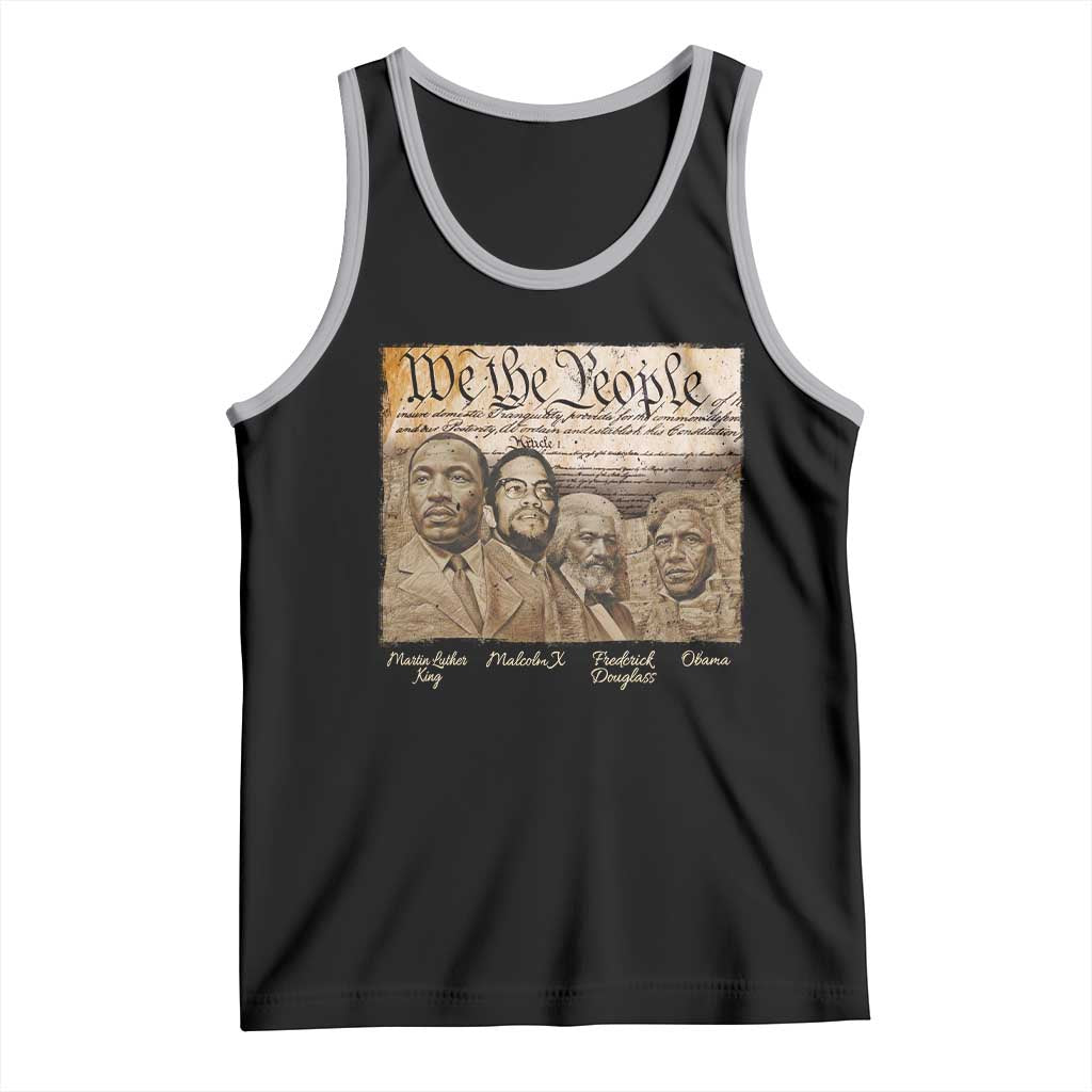 Civil Right Leaders Tank Top Martin Luther King Malcolm X Frederick Douglass Obama Black History Month TS11 Black Athletic Heather Print Your Wear