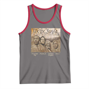 Civil Right Leaders Tank Top Martin Luther King Malcolm X Frederick Douglass Obama Black History Month TS11 Deep Heather Red Print Your Wear
