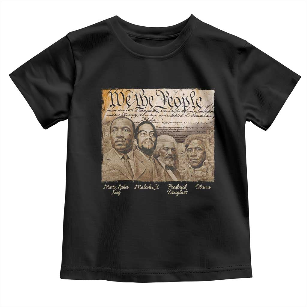 Civil Right Leaders Toddler T Shirt Martin Luther King Malcolm X Frederick Douglass Obama Black History Month TS11 Black Print Your Wear