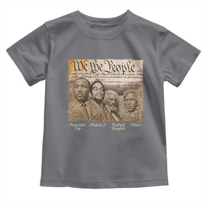 Civil Right Leaders Toddler T Shirt Martin Luther King Malcolm X Frederick Douglass Obama Black History Month TS11 Charcoal Print Your Wear