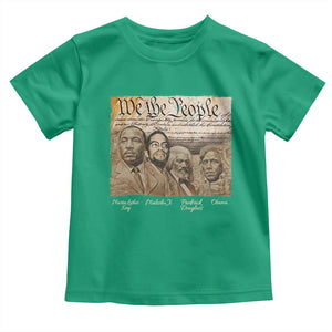 Civil Right Leaders Toddler T Shirt Martin Luther King Malcolm X Frederick Douglass Obama Black History Month TS11 Irish Green Print Your Wear