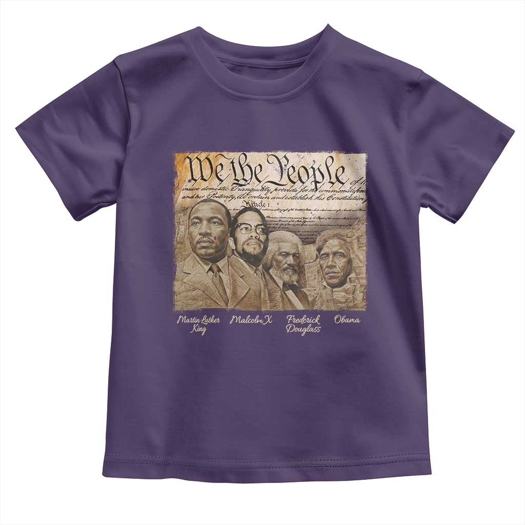 Civil Right Leaders Toddler T Shirt Martin Luther King Malcolm X Frederick Douglass Obama Black History Month TS11 Purple Print Your Wear