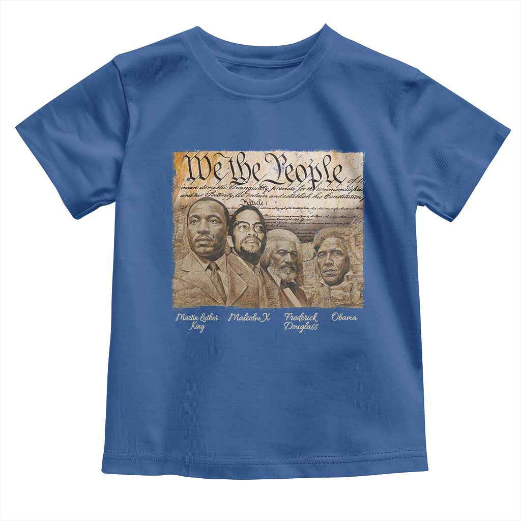 Civil Right Leaders Toddler T Shirt Martin Luther King Malcolm X Frederick Douglass Obama Black History Month TS11 Royal Blue Print Your Wear