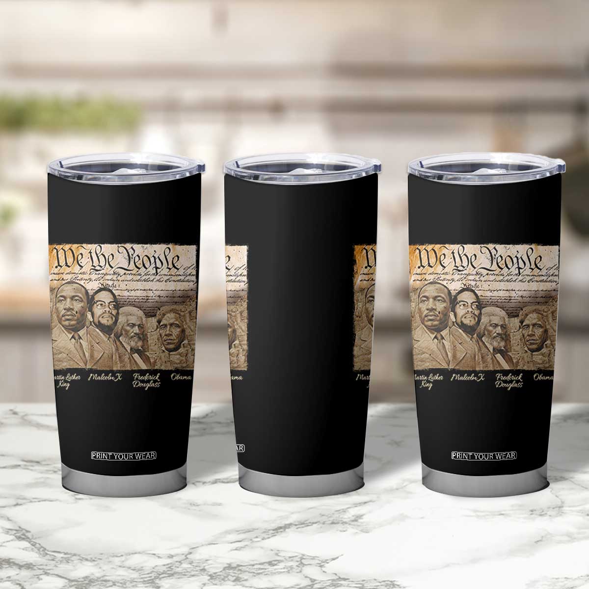 Civil Right Leaders Tumbler Cup Martin Luther King Malcolm X Frederick Douglass Obama Black History Month TS11 Print Your Wear