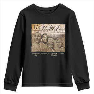 Civil Right Leaders Youth Sweatshirt Martin Luther King Malcolm X Frederick Douglass Obama Black History Month TS11 Black Print Your Wear