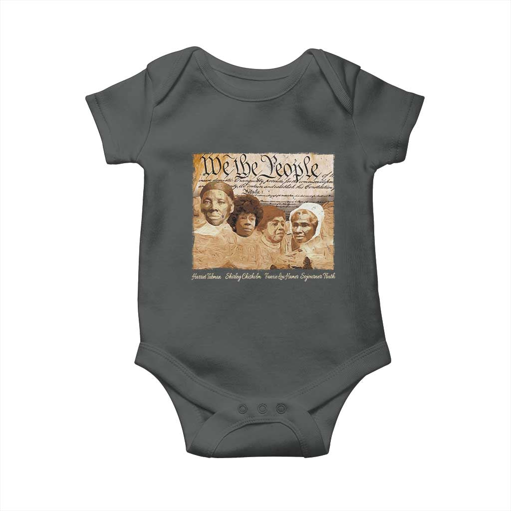 Black Women Leaders Baby Onesie Harriet Tubman Shirley Fannie Hamer Sojourner Truth Black History Month TS11 Dark Heather Print Your Wear