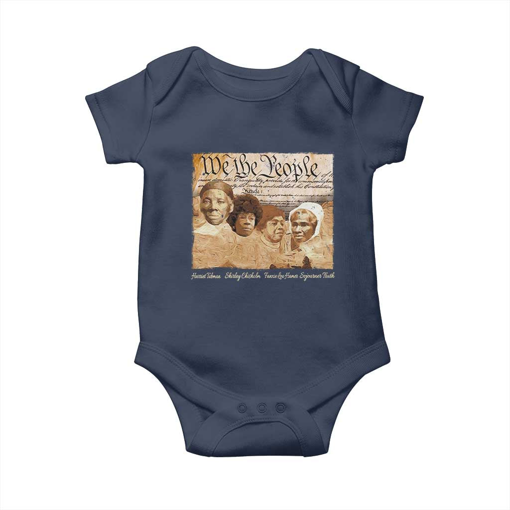 Black Women Leaders Baby Onesie Harriet Tubman Shirley Fannie Hamer Sojourner Truth Black History Month TS11 Navy Print Your Wear