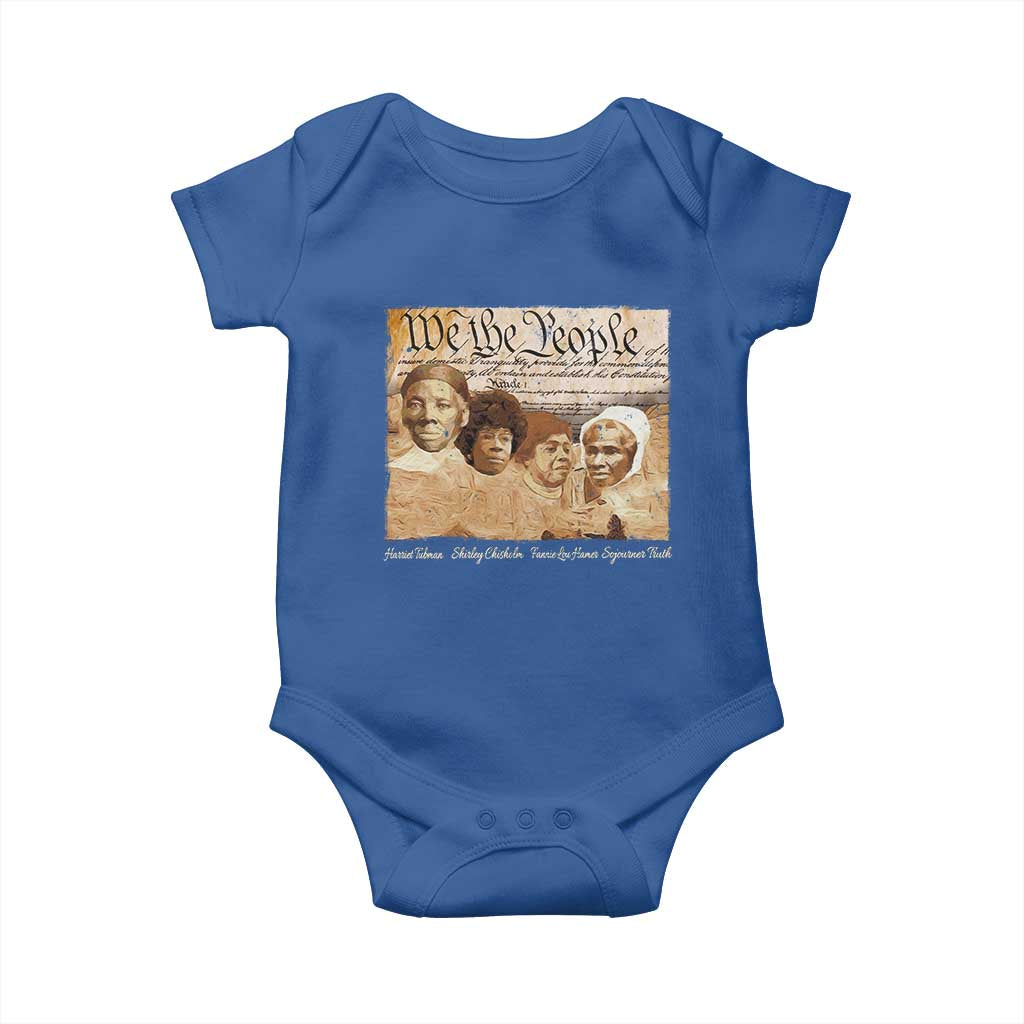 Black Women Leaders Baby Onesie Harriet Tubman Shirley Fannie Hamer Sojourner Truth Black History Month TS11 Royal Blue Print Your Wear