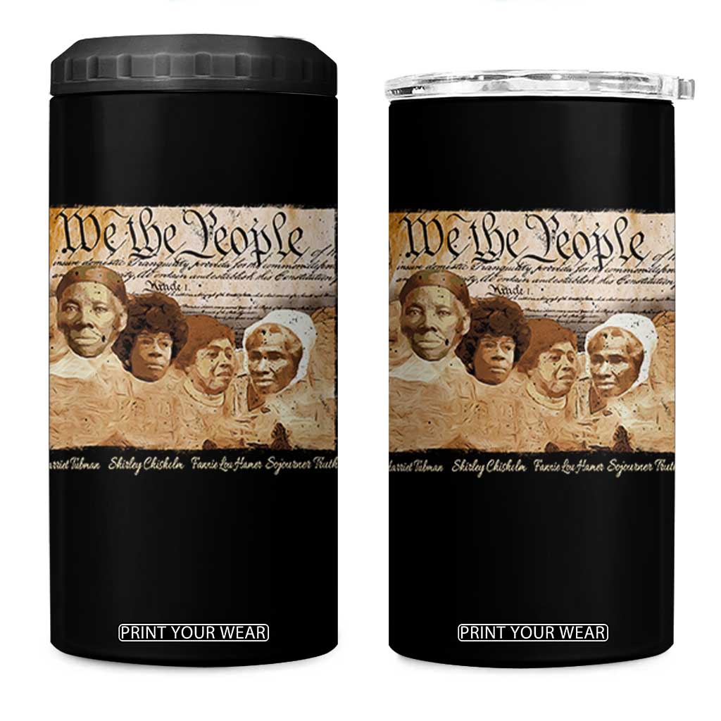 Black Women Leaders 4 in 1 Can Cooler Tumbler Harriet Tubman Shirley Fannie Hamer Sojourner Truth Black History Month TS11 One Size: 16 oz Black Print Your Wear