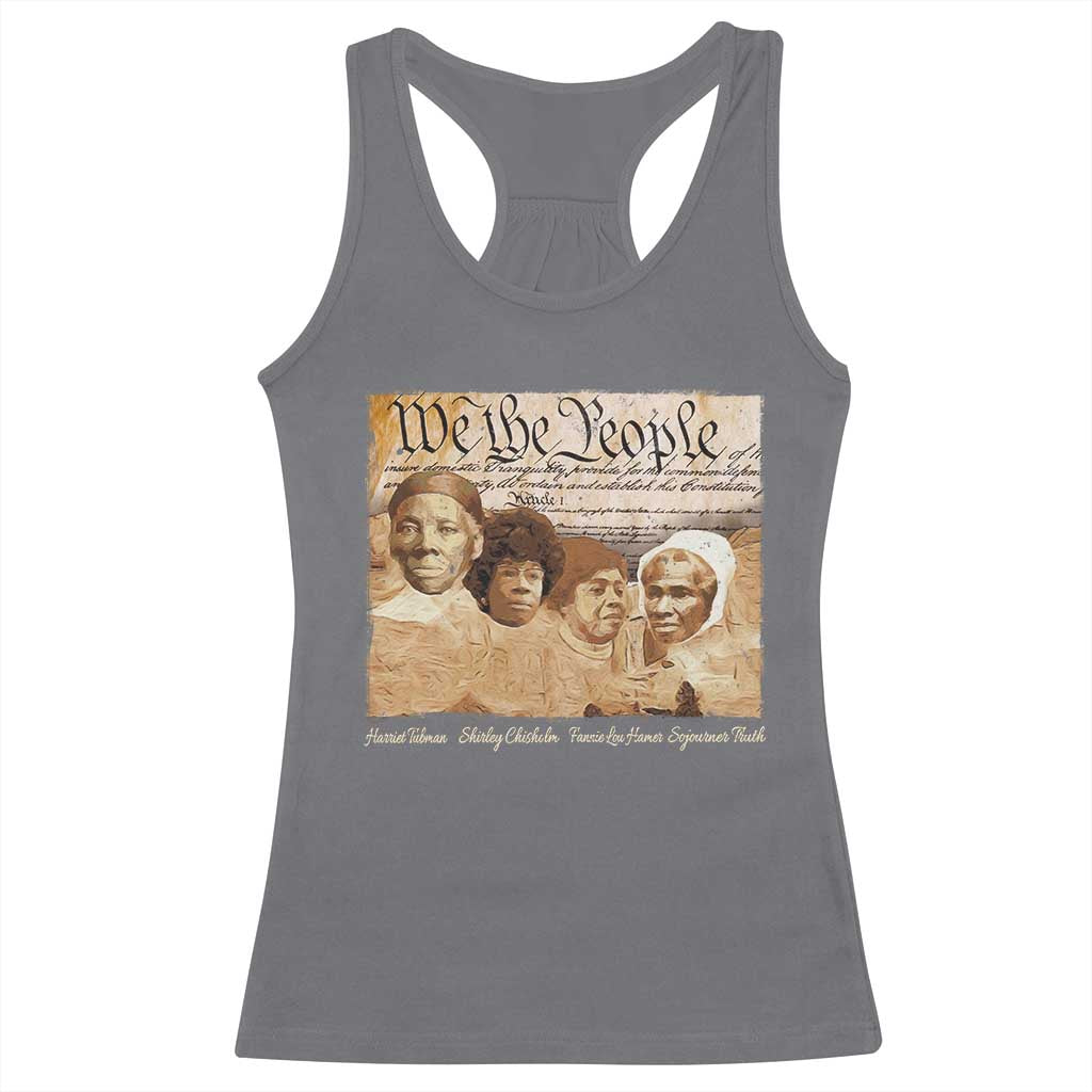 Black Women Leaders Racerback Tank Top Harriet Tubman Shirley Fannie Hamer Sojourner Truth Black History Month TS11 Charcoal Print Your Wear