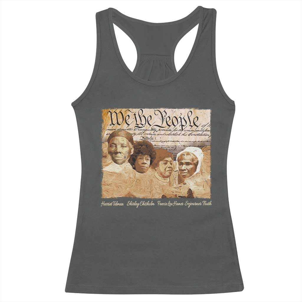 Black Women Leaders Racerback Tank Top Harriet Tubman Shirley Fannie Hamer Sojourner Truth Black History Month TS11 Dark Heather Print Your Wear