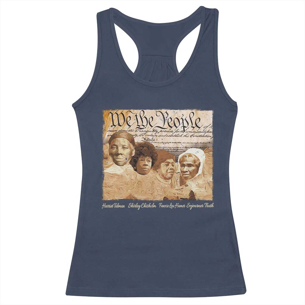 Black Women Leaders Racerback Tank Top Harriet Tubman Shirley Fannie Hamer Sojourner Truth Black History Month TS11 Navy Print Your Wear