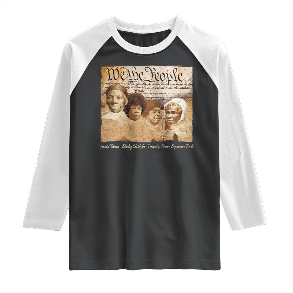 Black Women Leaders Raglan Shirt Harriet Tubman Shirley Fannie Hamer Sojourner Truth Black History Month TS11 Black White Print Your Wear